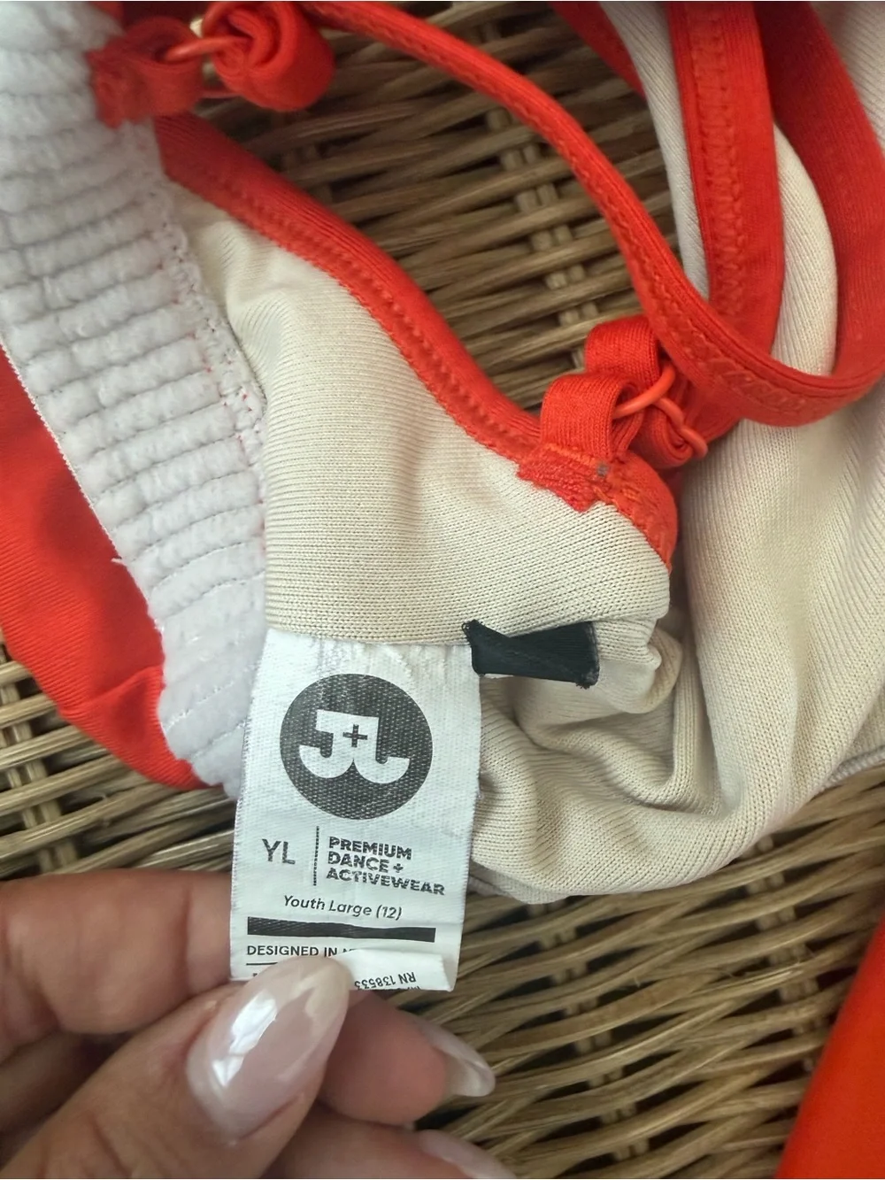 JO+JAX Red Orange Dance Set Top YL Bottom AXXS